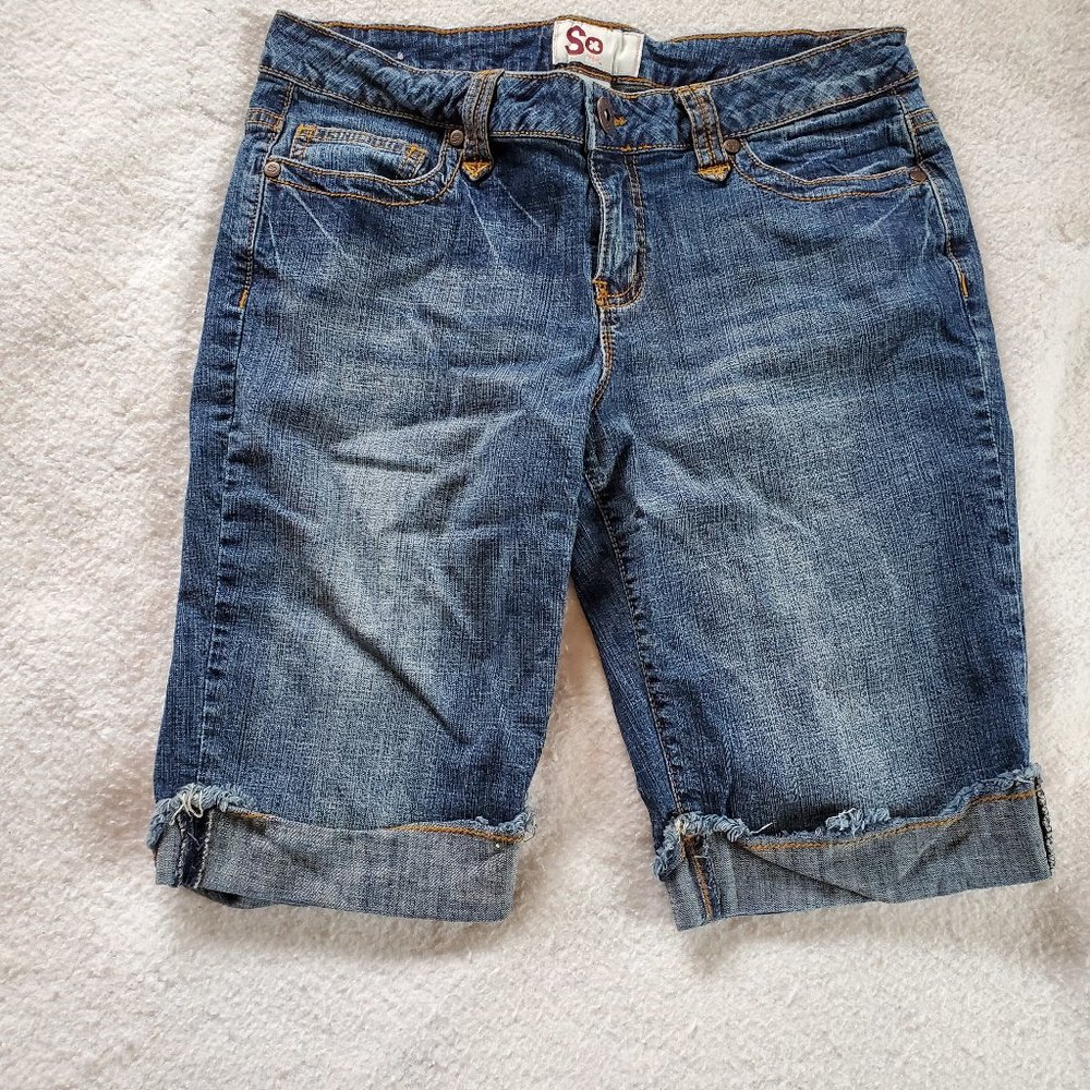 So Low/Mid Rise Denim Shorts, Sz 9